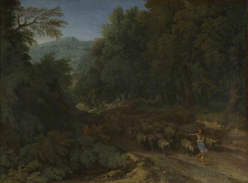 Paesaggio con un pastore e il suo gregge - National Gallery, Londra